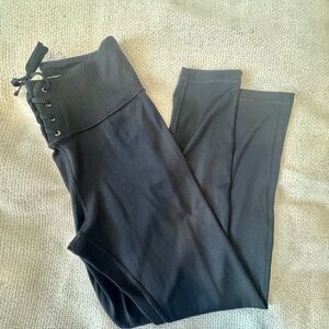 Victoria's Secret Black Lace-Up Leggings